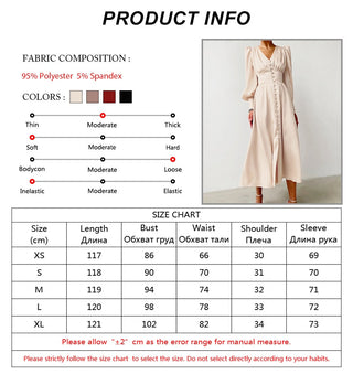 OOTN White Single Breasted Elegant Dress For Women Party Robe High Waist Satin Long Dress Chic Midi Dresses Lantern Sleeve ALODIA STORE