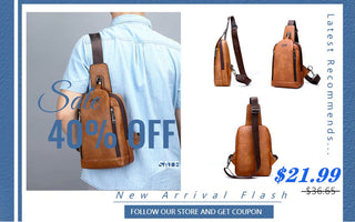 JEEP BULUO Brand Fashion Sling Bags High Quality Men Bags Split Leather Large Size Shoulder Crossbody Bag For Young Man ALODIA STORE