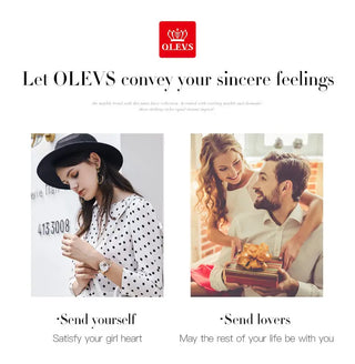 OLEVS Luxury Brand Ladides Automatic Mechanical Wristwatch Waterproof Stainless Steel Simple Watch For Women Gift for girl ALODIA STORE