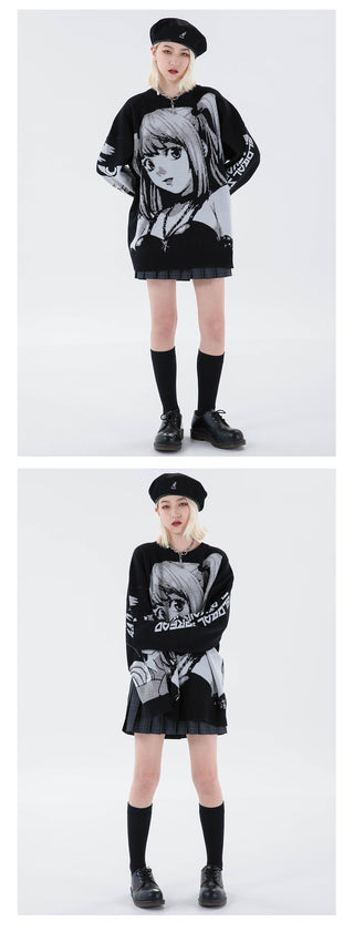 Knitted Harajuku Winter Clothes Women 2022 Oversized Sweaters y2k Gothic Long ALODIA STORE