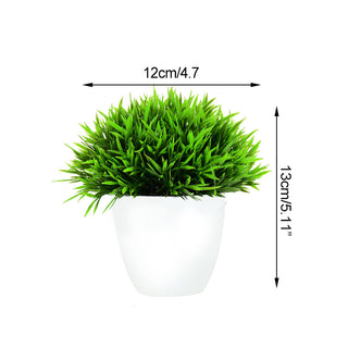 Artificial Plants Potted Green Bonsai Small Tree Grass Plants Pot Ornament Fake Flowers for Home Garden Decoration Wedding Party ALODIA STORE