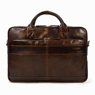 MAHEU Retro Laptop Briefcase Bag Genuine Leather Handbags Casual 15.6 Pad Bag Daily Working Tote Bags Men Male bag for documents ALODIA STORE
