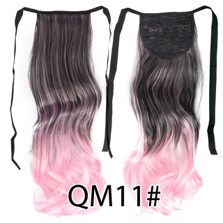 Synthetic Ponytails 20Inch Long Straight  Pony Tail Hair Extensions Drawstring Ponytail Clip In Fake Hair Tail Ombre ALODIA STORE
