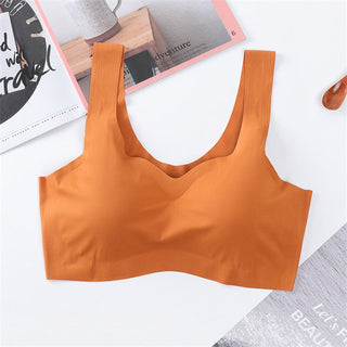 Ice Silk Bra Seamless Vest Bras Women Push Up Underwear Lingerie Sleep Top Padded Bralette Soutien Gorge нижнее белье женское ALODIA STORE