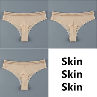 Panties For Women Seamless Panty Set Solid Invisible Underwear Sexy Low Waist Briefs Women's Underpants Lingerie Dropship 3 Pcs ALODIA STORE