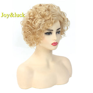 Short Ombre Blonde Wig Synthetic Bob Straight Hair With Bangs Women Natural Daily Wear Wig ALODIA STORE