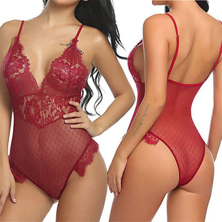 Sexy Plus size Women lingerie Lace See-through Erotic Underwear lingerie sheer bodysuit Sleepwear Exotic intimate sexy lingerie ALODIA STORE
