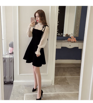Spring New Elegant Two Piece Korean Dress ALODIA STORE