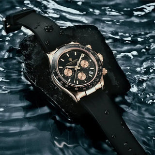PAGANI DESIGN Top Brand New Rubber Strap Chronograph Watch Men Quartz Wristwatch Luxury Sapphire Glass Sports Watch Men Relogio ALODIA STORE