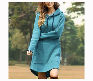 Hoodies Dress Pocket Sweatshirt Korean Pop style ALODIA STORE
