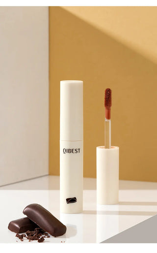 QIBEST Lip Gloss 8 Colors Nude Matte Chocolate Lipstick Waterproof Long Lasting Women Red Lip Tint Velvet Lip Glaze Cosmetics ALODIA STORE