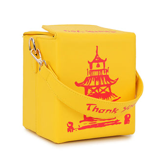ENJOININ Chinese Takeout Box Purse Pu Leather Women ALODIA STORE