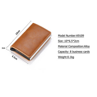 Men Smart Wallet Rfid Safe Anti-theft Holder Women Small Purse Bank ID Cardholder Metal ALODIA STORE
