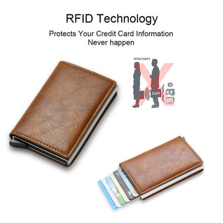 Leather Bank Card Wallet ALODIA STORE
