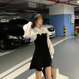Elegant Party Dress Women Long Sleeve Sweet Empire High Street Mini Dress Gothic Y2k Dress ALODIA STORE