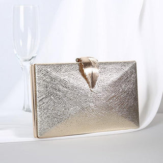 Gold For Bridal Metal Leaf Lock Shoulder Bag  ZD1524 ALODIA STORE