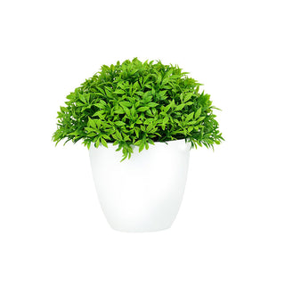 Artificial Plants Potted Green Bonsai Small Tree Grass Plants Pot Ornament Fake Flowers for Home Garden Decoration Wedding Party ALODIA STORE