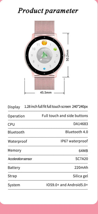 LIGE New Women Smart Watch Men Real-Time Activity Tracker Heart Rate Monitor Sports Ladies Smart Watch Men For Android IOS ALODIA STORE