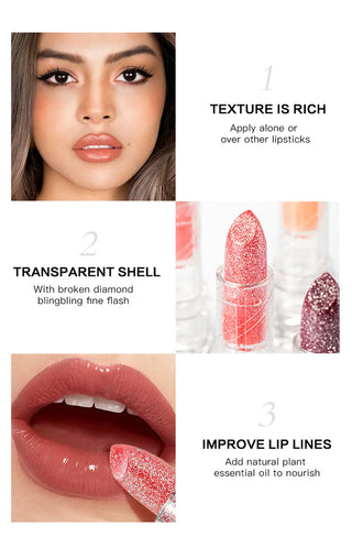 QIBEST Newest Lip Balm Wholesale Lip Care Lip Plumper Moisturizing Lip Balm Color Changing Lip Balm Glitter Lip Balm For Girl ALODIA STORE