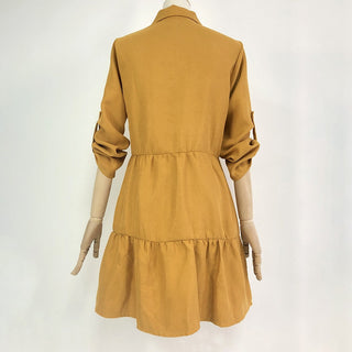 Shirt Dress Long Sleeve Women Clothing Autumn Winter Dress Button Turn-down Collar Ladies A-line Mini Party Dress 2022 Vestidos ALODIA STORE