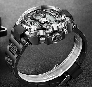 Relogio Masculino 2022 LIGE Sport Men Quartz Digital Watch Creative Diving Watches Men Waterproof Alarm Watch Dual Display Clock ALODIA STORE