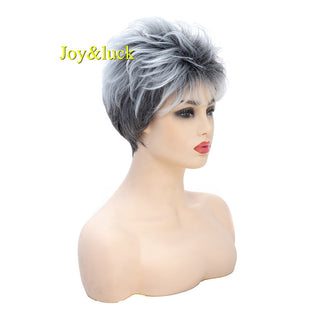 Short Ombre Blonde Wig Synthetic Bob Straight Hair With Bangs Women Natural Daily Wear Wig ALODIA STORE