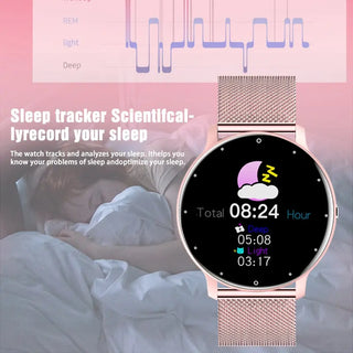 LIGE New Women Smart Watch Men Real-Time Activity Tracker Heart Rate Monitor Sports Ladies Smart Watch Men For Android IOS ALODIA STORE