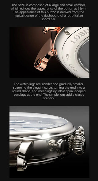 LOBINNI Luxury Mechanical Gear Watch Men gift Seagull Movement Automatic Black Self Winder Sapphire Watch Brand Men Metal Bezel ALODIA STORE