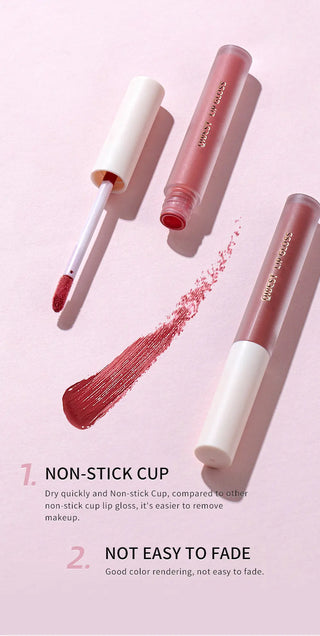 QIBEST Waterproof Liquid Lipstick Lips Makeup Lip Gloss Long Lasting 8 Colors Nude Cosmetic Makeup Matte Lipgloss Lip Tint Matte ALODIA STORE