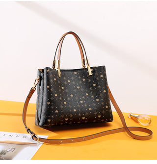 FOXER Business Lady Elegant Handbag Large Capacity Commuter Totes Style Signature Bag for Women Monogram PVC Purse Shoulder Bags ALODIA STORE