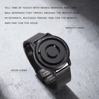 EUTOUR New Innovative Blue Gold Magnetic Metal Multifunctional Watch Men's Fashion Sports Quartz Watch Simple Men's Watch ALODIA STORE
