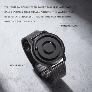 EUTOUR New Innovative Blue Gold Magnetic Metal Multifunctional Watch Men's Fashion Sports Quartz Watch Simple Men's Watch ALODIA STORE