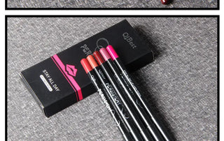 QIBEST 12Colors Lip Liner Lip Makeup Long-lasting Matte Lipliner Pencil Waterproof Moisturizing Lipstick Contour Cosmetics TSLM2 ALODIA STORE