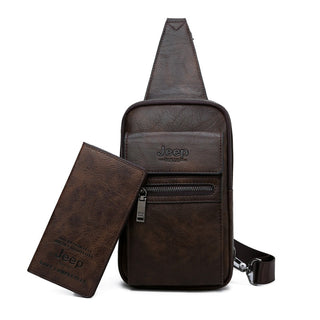 JEEP BULUO Brand Fashion Sling Bags High Quality Men Bags Split Leather Large Size Shoulder Crossbody Bag For Young Man ALODIA STORE
