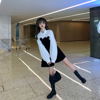 Elegant Party Dress Women Long Sleeve Sweet Empire High Street Mini Dress Gothic Y2k Dress ALODIA STORE