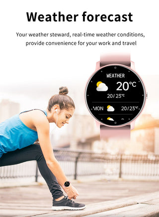 Women Smart Watch Men Smartwatch Heart Rate Monitor Sport Fitness Music Ladies Waterproof Watch For Android IOS Phone ALODIA STORE