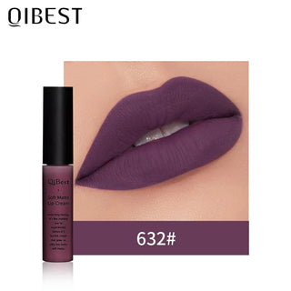 QIBEST Matte Lip Gloss Lip Makeup 34 Colors Velet Nude Waterproof Lipgloss Matte Lipstick Liquid Lipstick Long lasting Lip Tint ALODIA STORE