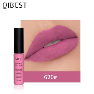 QIBEST Matte Lip Gloss Lip Makeup 34 Colors Velet Nude Waterproof Lipgloss Matte Lipstick Liquid Lipstick Long lasting Lip Tint ALODIA STORE