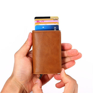 Men Smart Wallet Rfid Safe Anti-theft Holder Women Small Purse Bank ID Cardholder Metal ALODIA STORE