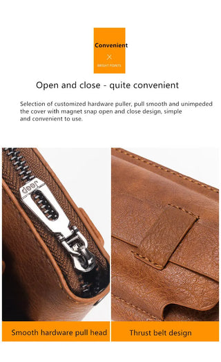JEEP BULUO Leather Men Clutch Wallet Brand Purse For Phone Double Zipper Luxury Wallet Leather Clutch Bag Large Capacity  ALODIA STORE