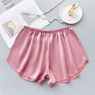 Fashion Ice Silk Safety Pants Women Summer Sexy Cool Comfort Sleep Bottoms Simple Home Shorts Ladies Pajama Shorts Underwear ALODIA STORE