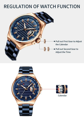 Top Brand CURREN Luxury Quartz Watches for Men Wrist Watch Classic Silver Stainless Steel Strap Men's Watch Waterproof 30M ALODIA STORE