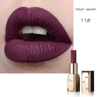 Pudaier Brand Matte Lipstick Professional Makeup for Women Long Lasting Velvet Tint Matt Sexy Lip Stick Nice Shades Batom Matte ALODIA STORE