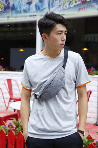 TINYAT Male Men Waist Bag Pack Casual Functional Money ALODIA STORE