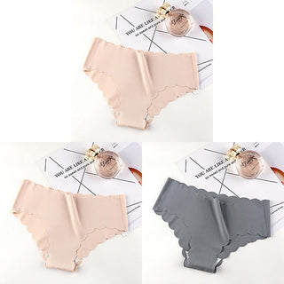 VDOGRIR 3Pcs/Lot Sexy Women's Mid Rise Panties Set Underwear Seamless Solid Color Briefs Comfortable Underpants Lady Lingerie ALODIA STORE