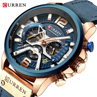Top  CURREN Brand Casual Fashion Watches for Male Sport Military Leather Wrist Watch Men Watch Chronograph Relojes Hombre ALODIA STORE