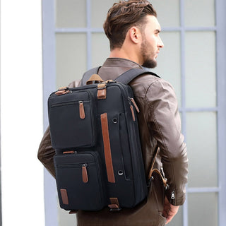 Men Canvas Work Bag Briefcase Travel Messenger Shoulder Bag Multifunction Tote Handbag Big Casual Business Laptop Pocket XA284ZC ALODIA STORE