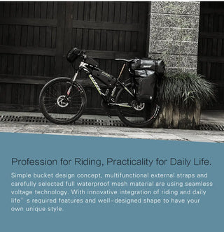Rhinowalk 20L Waterproof Pannier Bag Multifunctional Bike Bag High Capacity Bicycle Bag Shoulder Bag Bike Accessory ALODIA STORE