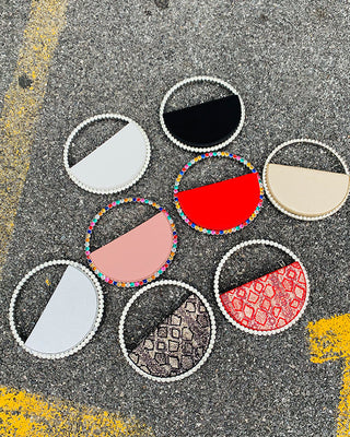 Luxury Colored Diamond Half Moon Women Purses and Handbags Evening Bag Serpentine Designer Party Clutch Bag Chic Wedding Bag ALODIA STORE