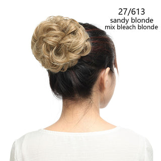 HAIRRO Synthetic Chignon Drawstring Scrunchies Elastic Band Hair Bun Straight Updo Hairpiece Synthetic Hair Natural Fake Hair ALODIA STORE